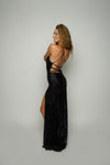 Strappy Sequin Gown