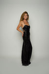 Strappy Sequin Gown