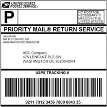  Prepaid Return Label