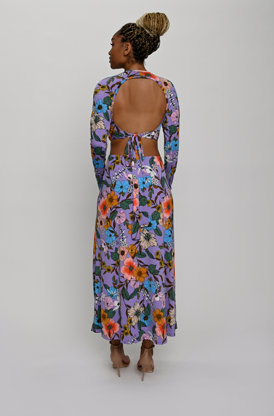 Assi Cutout Dress | Purple Assi Dress | THE STRAND SD