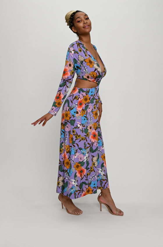 Assi Cutout Dress | Purple Assi Dress | THE STRAND SD