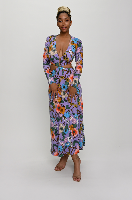 Assi Cutout Dress | Purple Assi Dress | THE STRAND SD