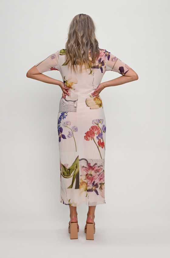 ganni floral midi dress Black Floral Jacquard Midi Dress