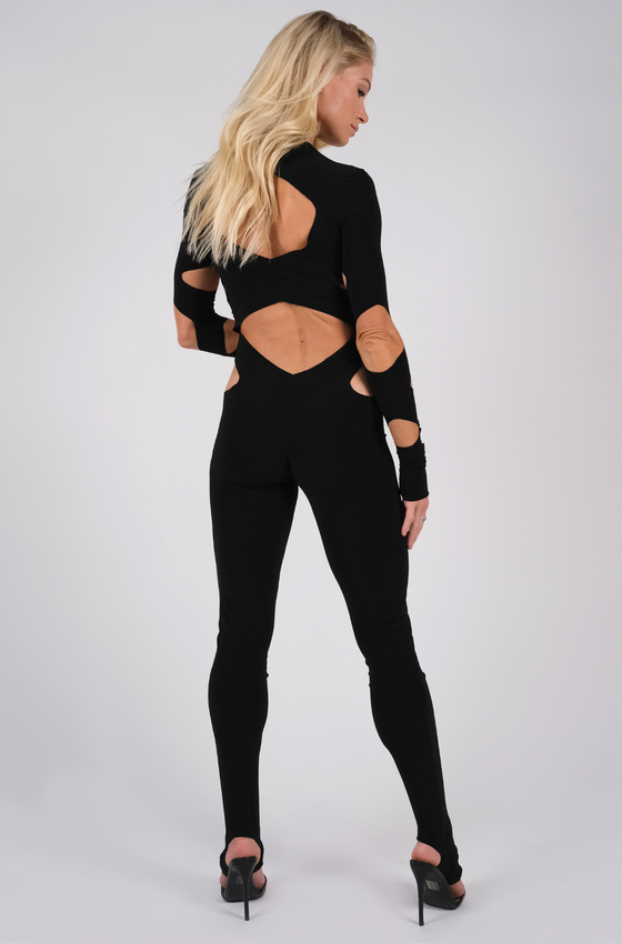 Amazon.com: Women's Sexy Tights Cut Out Jumpsuits Dance Jumpsuit Long  Sleeve for Women Black : Clothing, Shoes & Jewelry