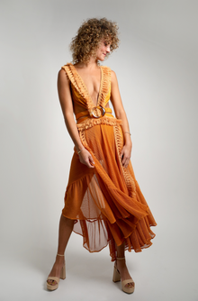  Orange Fringe Beach Dress | Fringe Party Dress | THE STRAND SD