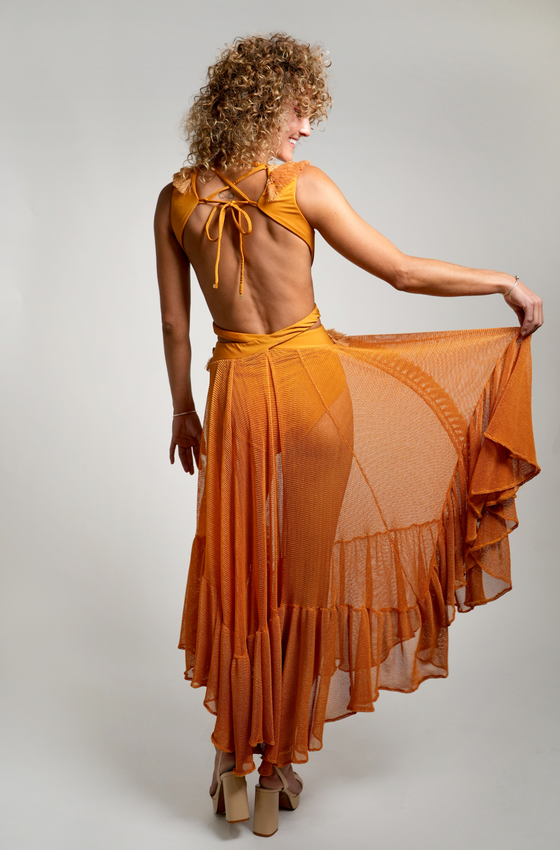 Orange Fringe Beach Dress | Fringe Party Dress | THE STRAND SD